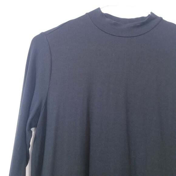 J.Jill Wearever Collection Black Mock Neck Long Sleeves Maxi Dress - Picture 8 of 11